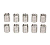 10 Pcs Insert Nut Thread Repair Sleeve, M16 Female to M20 Male Screw Conversion Bushing, Stainless Steel Reducing Threaded Nut with Small Slot for Aviation Automotive Machinery Equ