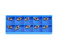 10 Pcs Insertos de Torno CNC, DCMT070204 US735 DCMT51.51 Cuchillos Inserciones CNC Carburo de Diamante Herramienta de torneado