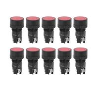 10 Pcs Interruptor de Control con Botón Pulsador XB2 EH, 660V 10A, Botón de Bloqueo Automático Verde - Alta Durabilidad, Estructura Metálica, Uso Industrial (Rojo XB2-EH145)