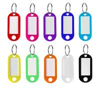 10 Pcs Llaveros con Etiqueta, Viene con la Etiqueta Intercambiable, Llaveros para Hotel Oficina EquipajeHogar 10 Colores