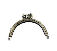 10 Pcs/Lot 8.5 CM Antique Bronze Semicircle Plum Head Metal Purse Frame Kiss Clasp Handle For DIY Bag Accessory