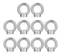 10 Pcs M8 Tuerca de Anillo de Elevación, Tuercas de Ojo de Elevación de acero inoxidable 304, tuercas de anillo con rosca hembra para accesorios de fijación portuaria y ingeniería de elevacións (M8)