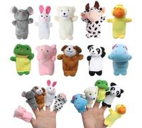 10 Pcs Marionetas de Dedos, Set de Juguetes de Animales Marioneta, Títeres de Dedos Animales, Marioneta Dedo Animales Muñecos Dedo para Niños, Regalos de Cumpleaños para Niños, Juguetes Educativos