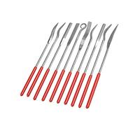 10 PCS Mini limas de aguja de diamante, juego de limas de aguja de diamante afilado para joyería Herramienta de mano para tallado en madera, joyero, vidrio, roca, carburo, platino
