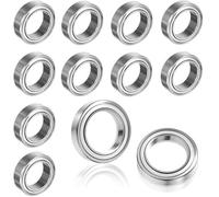 10 Pcs MR128 ZZ 8x12x3.5mm Bolas Rodamientos, Rodamientos Rígidos de Doble Protección, Rodamientos para Bricolaje, Tornos, Motores, Impresoras 3D