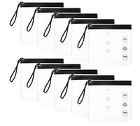 10 Pcs Neceser Transparente Viaje Avion, 1L Bolsa Liquidos Avions, Neceser Avion, Bolsa Transparente Mujer Hombre Impermeable, Bolsas de Cosmético Organizador Viajes Accesorios (20 x 20 cm)