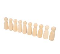 10 PCS PegS de Madera Muñeca 75 Mm 3.0in Personas Unifinadas para Bricolaje y Pintura Safe BurrFree Desarrollar Habilidades para el Bricolaje para la Decoración (Chica de 75 mm)