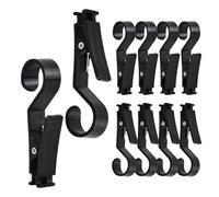 10 Pcs Perchas Pinzas Clips de Plástico Fuerte Gancho Colgante Multifuncionales Pinzas Toalla Playa Tender Ropa para Ropa Baño Botas Sombrero