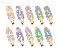 10 PCS Pinza Pelo Mujer Pasadores Pelo Mujer para Peinado y Maquillaje Multicolor para Flequillo Mechones Laterales Rutina de Belleza Viajes y Peinados Creativos con Acabado Brillante