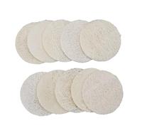 10 Pcs Plato de Mugo Esponja de Bizcocho de Loofah con Almohadilla de Limpieza de Muesca Hecha de loofá Fuerte Esponja de Cocina Suave Reutilizable para Lavavajillas con