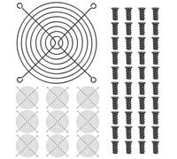 10 Pcs Rejillas para Ventilador de 120 mm, Rejillas Filtros para Ventilador de Caja, Protector Metálico de Dedo, Cubierta Protectora Antipolvo para Ventiladores de CPU, PC, con 40 tornillos