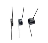 10 Pcs Right-handed 65 Mn Spring Steel Torsion, 2.5 mm x 15 V-shaped 3-9 Turns(2.5 mm x 15 mm 120 degrees 8 laps)