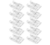 10 Pcs Satin Stitch Foot Set for Sewing Machines | Clear View for Embroidery/Applique/Decorative Stitches | Sturdy Metal & Plastic Sewing Accessories