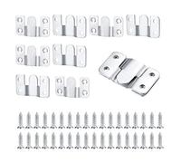 10 Pcs Soporte Empotrado de Montaje, Oculto Enclavamiento Hebilla Soporte de Pared, Colgar Cuadros, 53*30mm Clip Z Enclavamiento Muebles Conector para Colgar y Marcos de Fotos Espejo