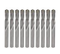 10 Pcs Straight Shank Twist Drill Bit, Tungsten Steel Engraving Milling Cutter with 9 mm Diameter, High Wear Resistance CNC Router Bits for PCB Metal Wood Plastic