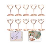 10 Pcs Table Number Card Holders Love Heart Shape Stand Shaped Holders Place Menu Paper Clips Name Card Holders