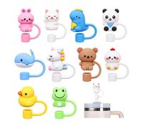 10 Pcs Tapas de Pajitas para Stanley Cup,IFTHGIO Cubierta de Pajitas 10 MM | Protector de Pajitas Material Plástico Apto para Uso Alimentario,Straw Cover Reutilizable,A Prueba de Polvo,para Tazas