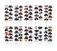 10 Pcs Tatuajes Temporales Niños, Tatuajes Niños Fiestas Cumpleaños, Impermeables y Seguros, Regalos Piñata y Detalles Cumpleaños Infantil (Monster Truck)