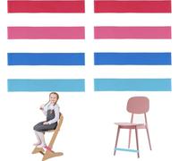 10 PcsBandas Elásticas para Silla, Bandas Flexibles para TDAH, Bandas antiestrés Coloridas sensoriales portátiles para Escritorio, TDAH y Yoga.