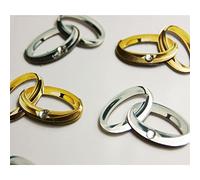 10 Pegatinas 3D - Alianzas de boda - Oro y Plata