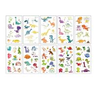 10 pegatinas de dinosaurios que brillan en la oscuridad para niños, tatuajes de dinosaurios que brillan en la oscuridad para niños, piñata pequeña de regalo, regalo de cumpleaños para.