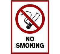 10 pegatinas de prohibición de fumar prémium, A4, 21 x 29,7 cm, con protección UV para exteriores e interiores