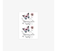 10 Pegatinas De Tatuaje De Mariposa Para Muñeca/Clavícula, Resistentes Al Agua Y De Larga Duración, Con Lemas Cortos: Ámate A Ti Mismo Primero.