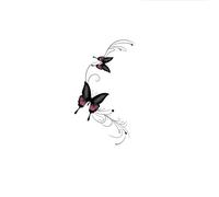 10 Pegatinas De Tatuajes De Mariposas Oscuras, Retro Y Minimalistas Para Hombres Y Mujeres.