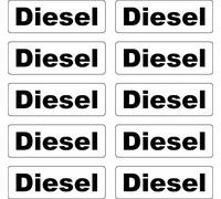 10 pegatinas líquidas de combustible, etiquetado, tapa del depósito, bidón de coche, indicación de combustible, mezcla de gasolina AdBlue diésel, agua Aspen Super (diésel)