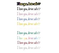 10 Pegatinas Te Amo Conduce Con Cuidado Aufkleber, Pegatinas De Espejo Con Texto En Inglés "I Love You Drive Safe", Para Espejo Retrovisor Coche, Regalo De Navidad Y San Valentín