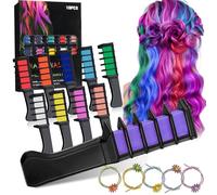 10 Peines de Tiza para el Pelo, Tinte Temporal Lavable, Lavables Tinte para Cabello, Ideal para Fiestas, Halloween y Cumpleaños Infantiles