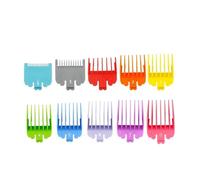 10 Peines Guía De Corte Profesionales For Cortadora De Cabello Con Clip Metálico, Compatibles Con WAHL, 1.5/3/4.5/6/10/13/16/19/22/25MM G0717(Colorful 10pcs Baged)