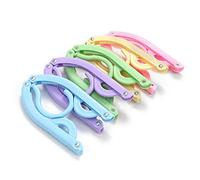 10 Perchas de Viaje de plástico - Perchas Plegables portátiles para Ropa, Accesorios de Viaje, Estante de Secado de Ropa Plegable para Viajes