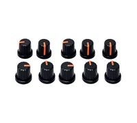 10 perillas de control de volumen de guitarra, potenciómetro, perilla de amplificador de agujero de eje de 6 mm para altavoces, pedal de efecto, potenciómetro para pedal de efecto