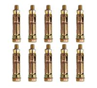 10 pernos de anclaje M8 x 60 mm, pernos de tornillo de expansión, pernos de hormigón de manga hexagonal, anclajes de pared para ladrillo, tornillos de hormigón de acero al carbono para mampostería,