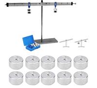 10 pesas de metal, peso de 50 g con ganchos y anillo de calibración, principio de palanca de peso, herramienta de enseñanza física experimental para la escuela