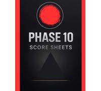 10 Phase Game Score Sheets Book - 120 Pages Score Pad for Card Games | Large 8.5x11 Score Keeper Notebook for Family Game Night and Party Play