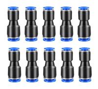 10 Pièces 8mm x 6mm Conector Pneumático,Raccords Pneumáticos, Conectores de Empuje Recto, Conectores Rápidos para Mangueras de Aire Comprimido, Uso en Industria, Electrónica y Automoción