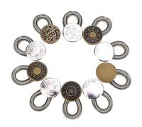 10 Pieces Spring-Loaded Metal Waist Extender Button for Jeans, Adjustable Button Extenders for Jeans