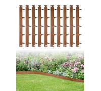 10 Pieza 10.75M Borde Jardin,Altura 16.5cm Bordura de Césped,Borde Jardin Exterior Flexible,Bordes Paisajismo de Acero Corten,Borduras Jardín para Terraza Parterres Camino