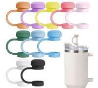10 Pieza Tapas Antipolvo De Silicona, Tapas Antipolvo De Pajita Para Tazas, Tapas Antipolvo Redondas Simples, Reutilizables, Accesorios De Pajita para Staey Cup