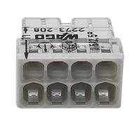 10 pieza Wago - 8 Escalera 0,5 - 2,5 qmm gris, Conectores Electricos | Terminal de conexión de 8 conductores, carcasa transparente, ocupa un 51% menos de espacio que la serie 273
