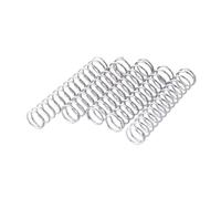 10 piezas 0.3mm x 4mm x 25mm Muelle de compresión de acero inoxidable 304, tono plateado