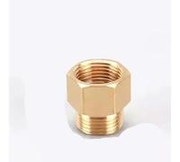 10 piezas 1/8 "1/4" 3/8 "1/2" Conectores de tubería de latón con casquillo hexagonal de rosca macho a hembra-M03-F03-50 PCS