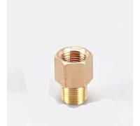 10 piezas 1/8 "1/4" 3/8 "1/2" Conectores de tubería de latón con casquillo hexagonal de rosca macho a hembra-M01-F01-50 PCS