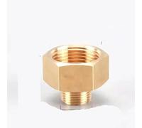 10 piezas 1/8 "1/4" 3/8 "1/2" Conectores de tubería de latón con casquillo hexagonal de rosca macho a hembra-M03-F06-200 PCS