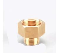 10 piezas 1/8 "1/4" 3/8 "1/2" Conectores de tubería de latón con casquillo hexagonal de rosca macho a hembra-M04-F06-200 PCS