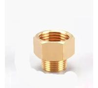 10 piezas 1/8 "1/4" 3/8 "1/2" Conectores de tubería de latón con casquillo hexagonal de rosca macho a hembra-M03-F04-200 PCS