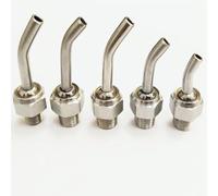 10 piezas 1/8 ", 1/4", 3/8 ", 1/2" PT refrigerante ajustable 304 boquilla de curva de acero inoxidable boquilla de boquilla de agua a alta presión para zorros, fresadoras