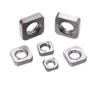 10 piezas/20 piezas piezas/50 piezas/100 piezas DIN562 tuerca fina M3 M4 M5 M6 M8 M10 tuercas finas cuadradas de acero inoxidable(50PCS,M6)